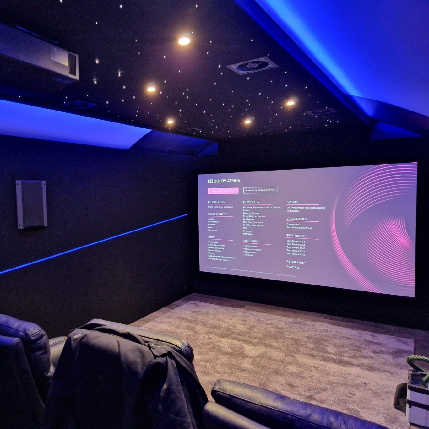 Réalisation d'une salle cinéma